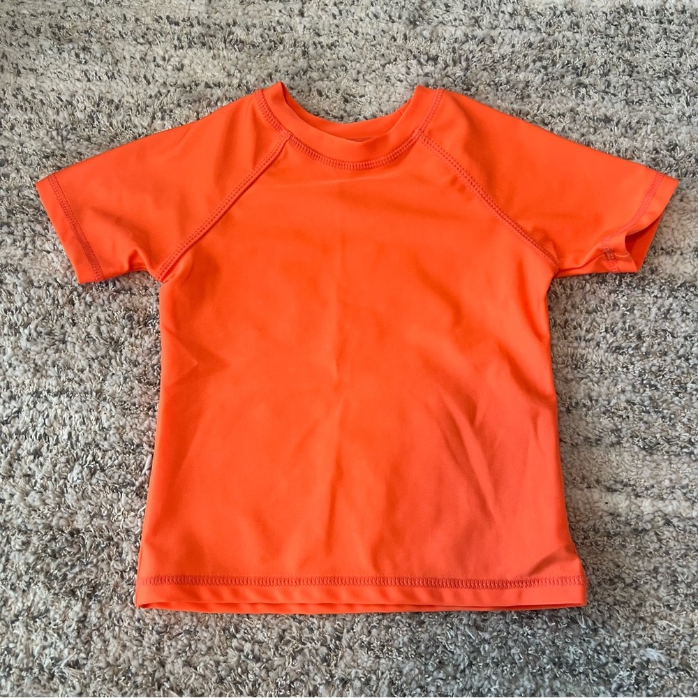 Wonder Nation Orange Baby Swim Rash Guard Swim Shirt